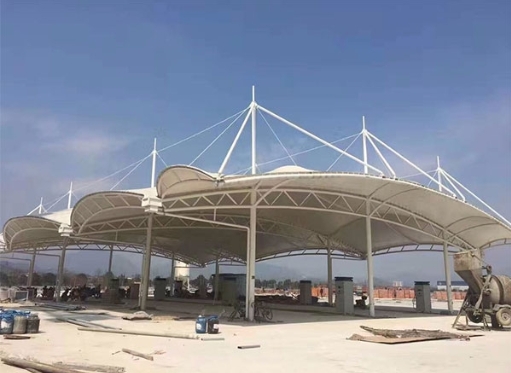 膜結構車棚設計與施工要點！